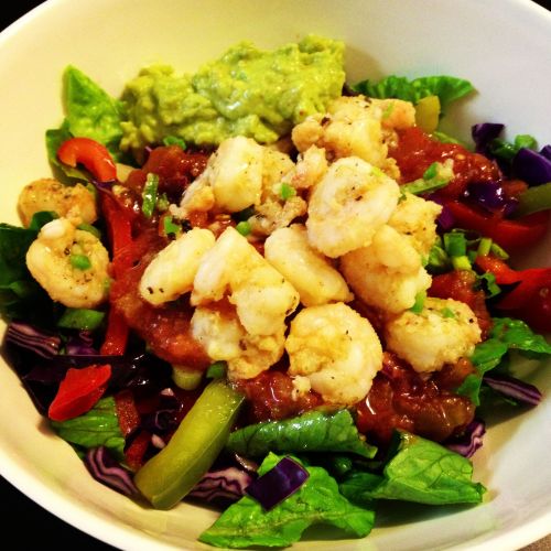 shrimp fajita salad